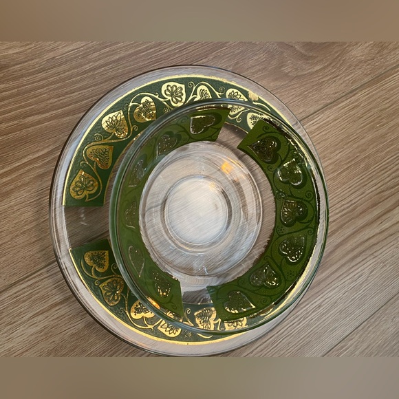 MCM Green & Gold Ivy Leaf Bowl & Plate - Picture 2 of 10